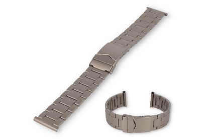 Grobes 22mm Titan Uhrenarmband mit 3-fach Verschluss
