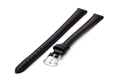 Extra langes Uhrenarmband 12mm Leder schwarz