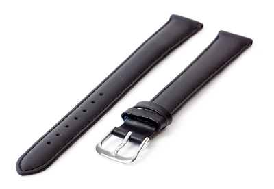 Extra langes Uhrenarmband 16mm Leder schwarz