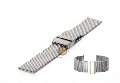 Uhrenarmband 20mm Silber Mailänder Stahl
