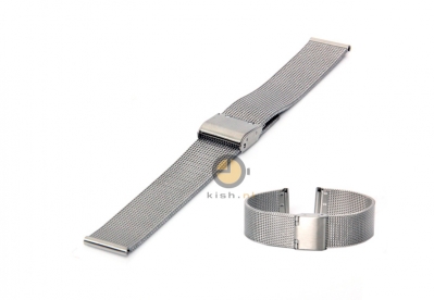 Uhrenarmband 18mm Silber Mailänder Stahl