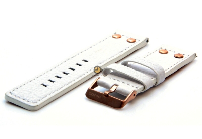 Oozoo Uhrenarmband 24mm Weiß Leder