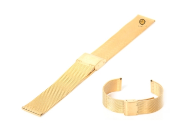 Uhrenarmband 18mm Gold Mailänder Stahl