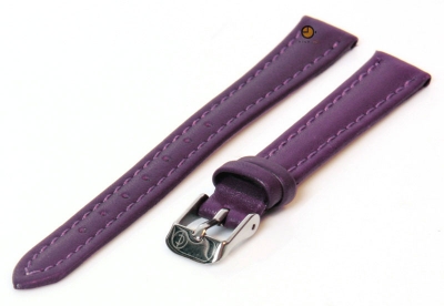 Uhrenarmband 12mm Violett Kalbsleder