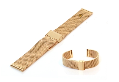 Uhrenarmband 18mm Gold Mailänder Stahl