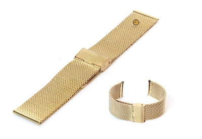 Uhrenarmband 24mm Gold Mailänder Stahl