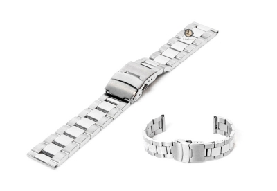 Uhrenarmband 18mm Silber Stahl poliert (teilweise)
