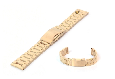 Uhrenarmband 18mm Gold Stahl poliert (teilweise)