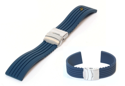 24mm Silikon Uhrenarmband Blau