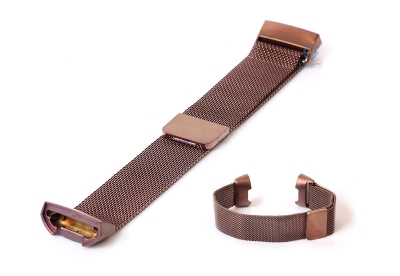 Ersatzarmband für Fitbit Charge 3 Edelstahl Milanaise bronze