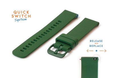 Uhrenarmband 22mm silikon - dunkles grün