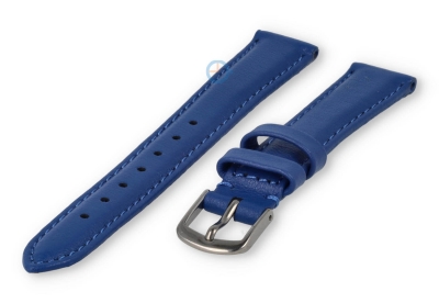 12mm Uhrenarmband glatt Leder - königsblau