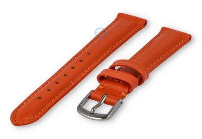 14mm Uhrenarmband glatt Leder - Orange